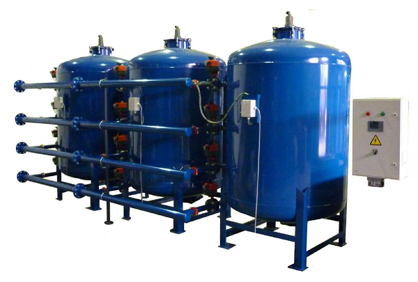 Multilayer Media Filter Skid (3xΦ1300mm) for Water Treatment plant | INTRA